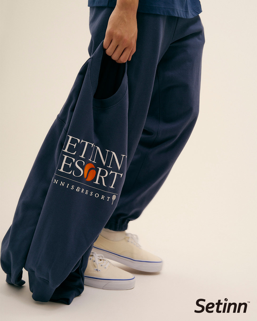 SETINN|STN Resort Crew Sweat|FADE NAVY
