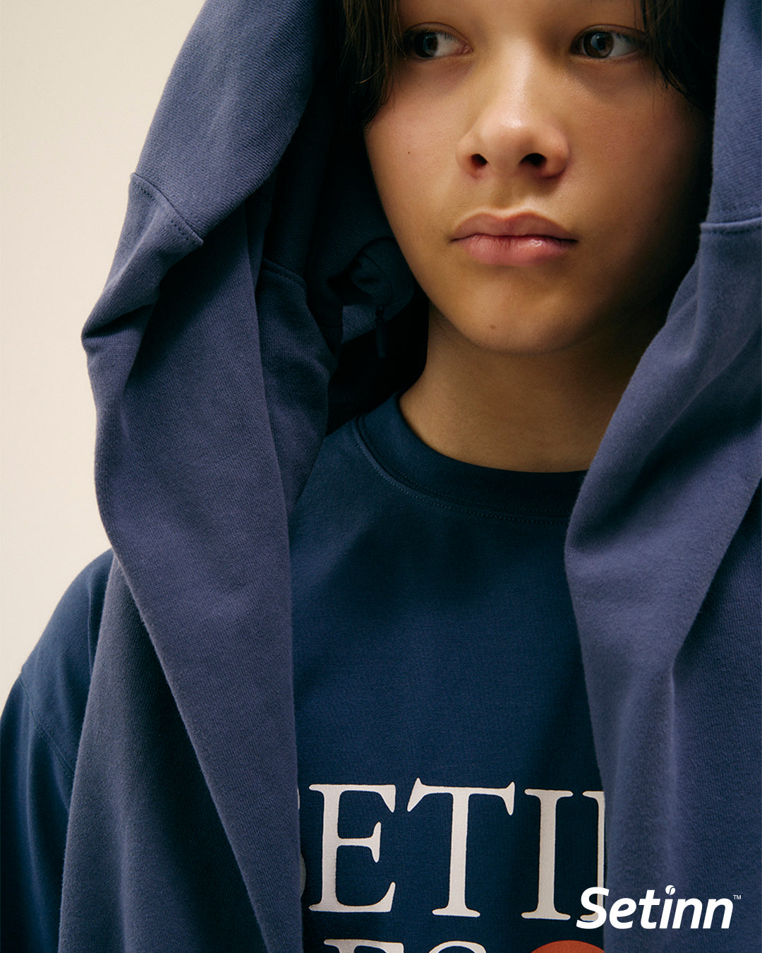 SETINN|STN Resort Crew Sweat|FADE NAVY