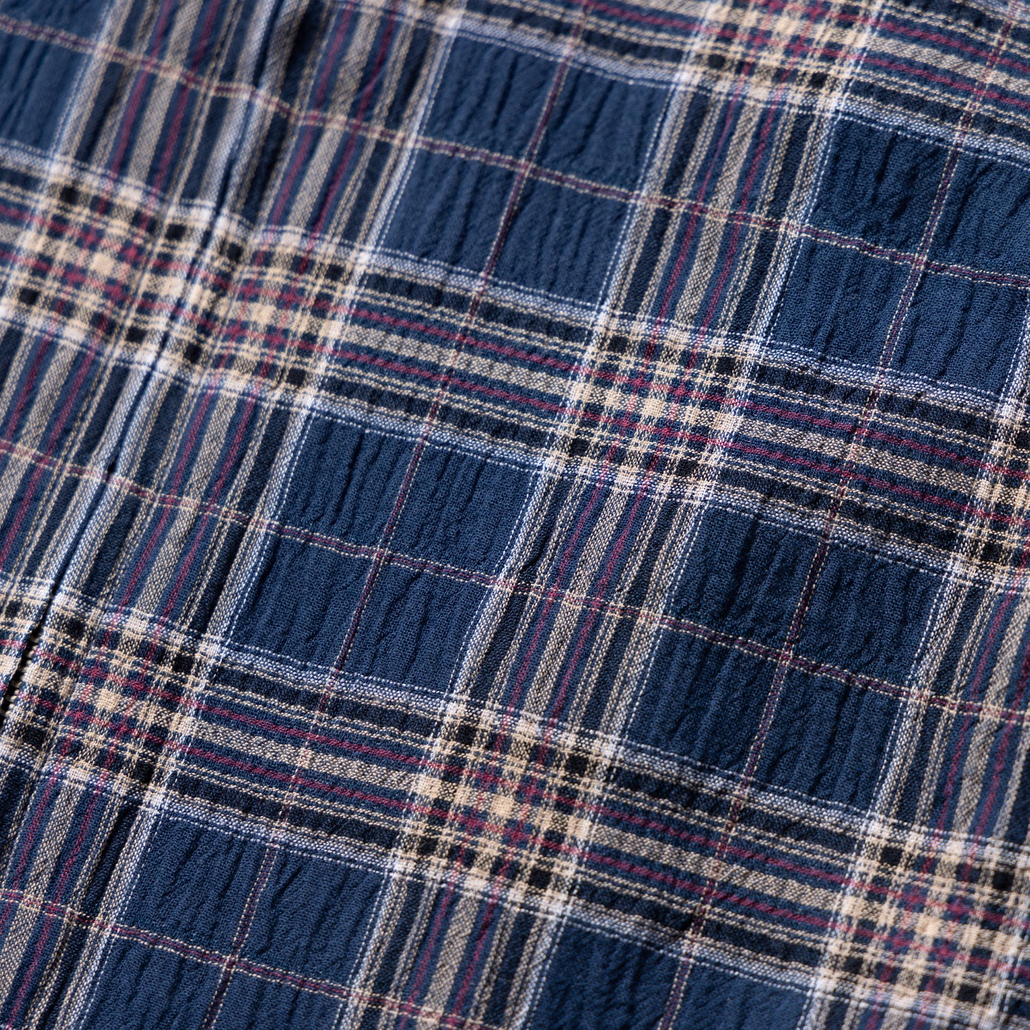 THINKTHING|Plaid Light Zip Jacket|NAVY CHECK