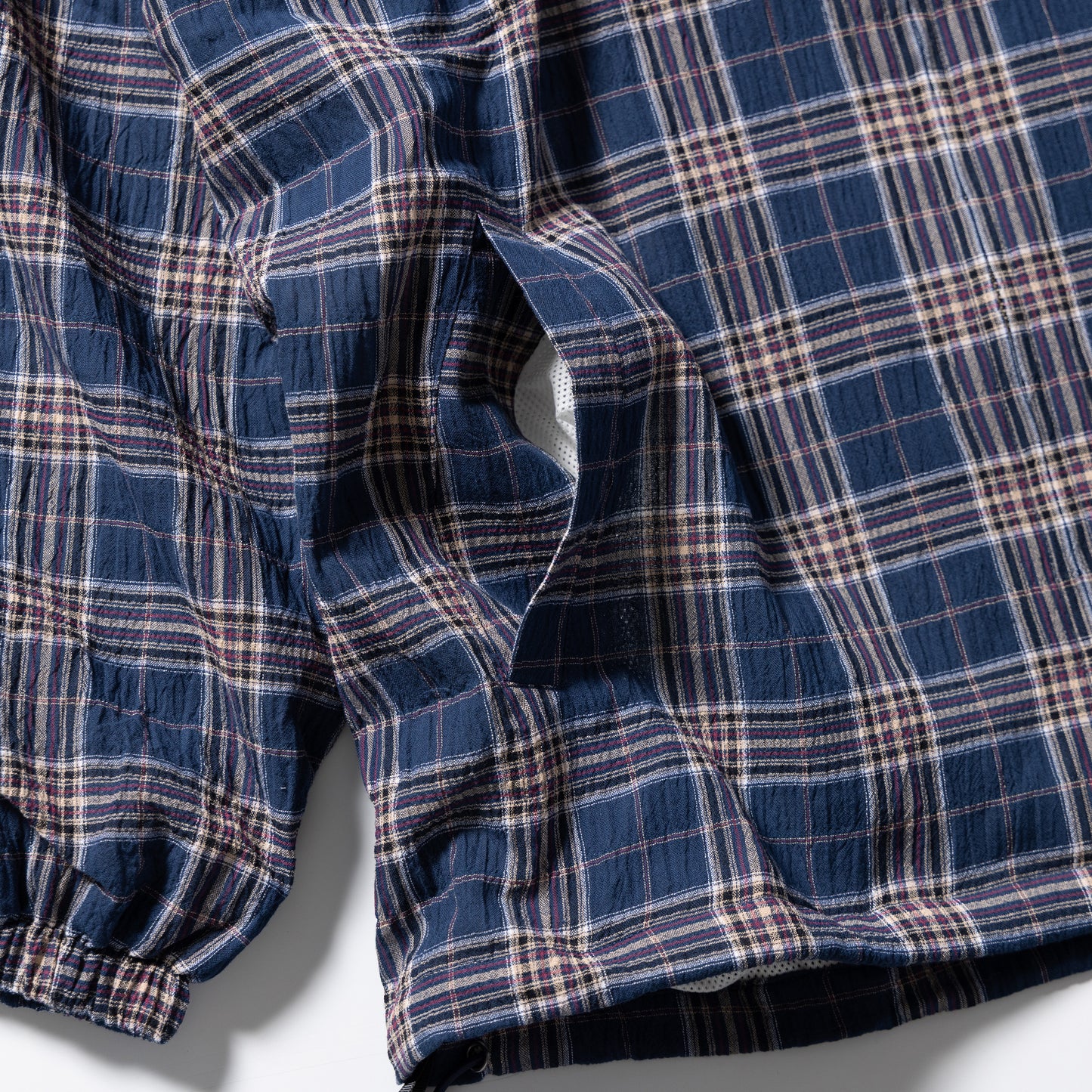 THINKTHING|Plaid Light Zip Jacket|NAVY CHECK