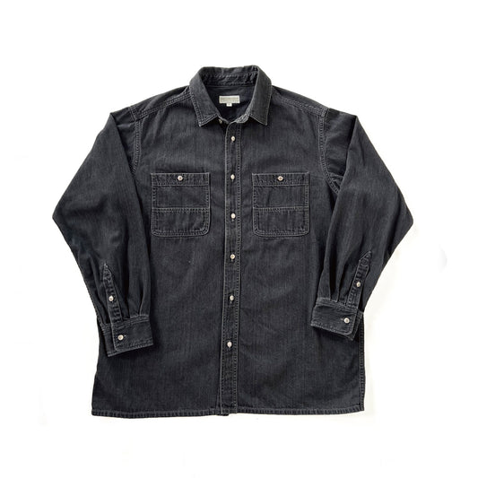 COMFORTABLE REASON|Fade Denim Shirts|BLACK