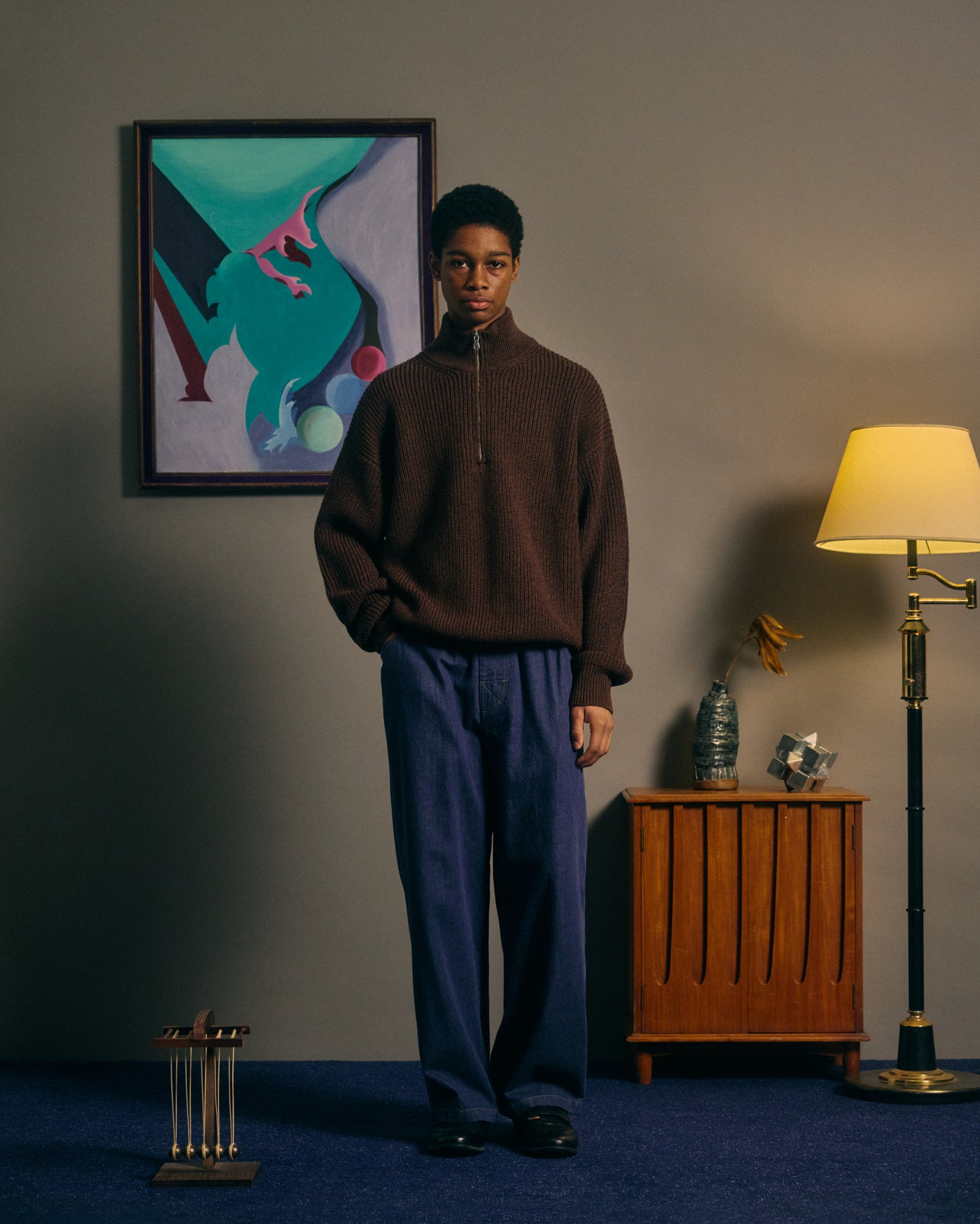 COMFORTABLE REASON|Harf Zip Knit |BLOWN