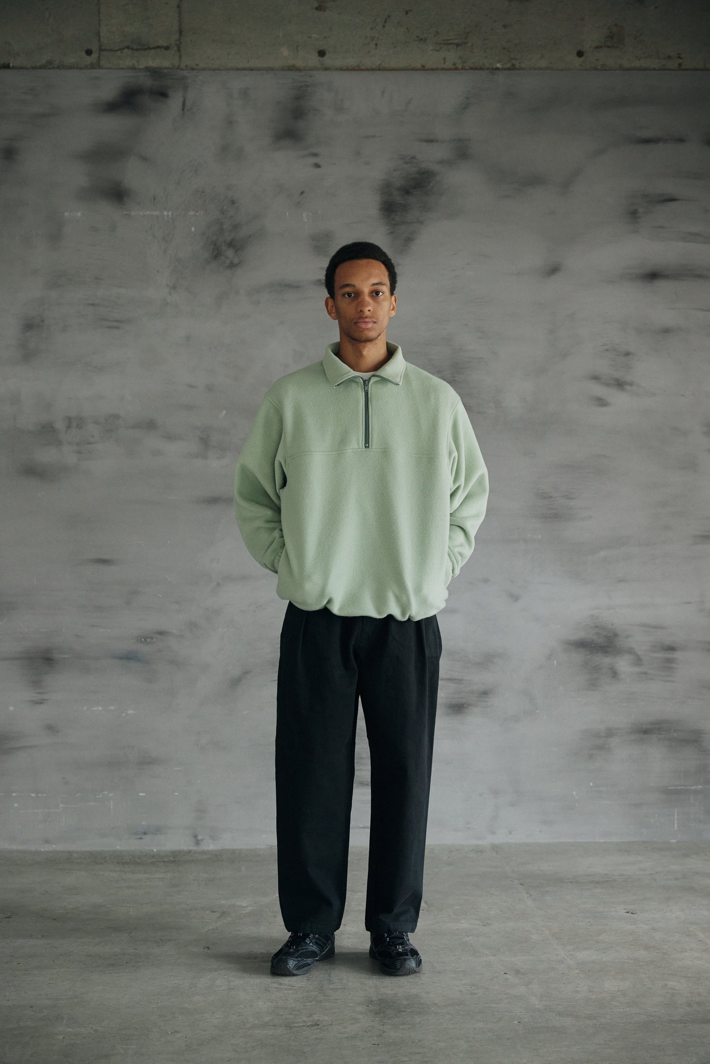 COMFORTABLEREASON|DUCK DAILY SLACKS|BLACK