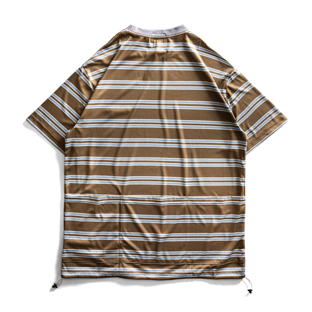 DeMarcoLab|SUPER RECORD STRIPED TEE (BEIGE)