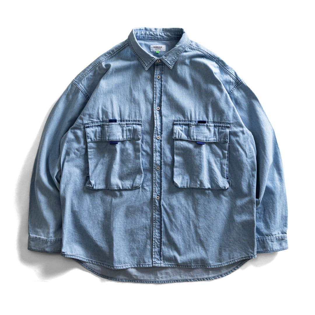 DeMarcoLab|SILVER DUB DENIM SHIRT