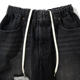 Acy｜SCRATCH DENIM PANTS ｜BLACK