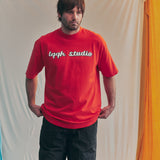 LQQKSTUDIO｜SCRIPTLOGO S/S TEE｜ORANGE