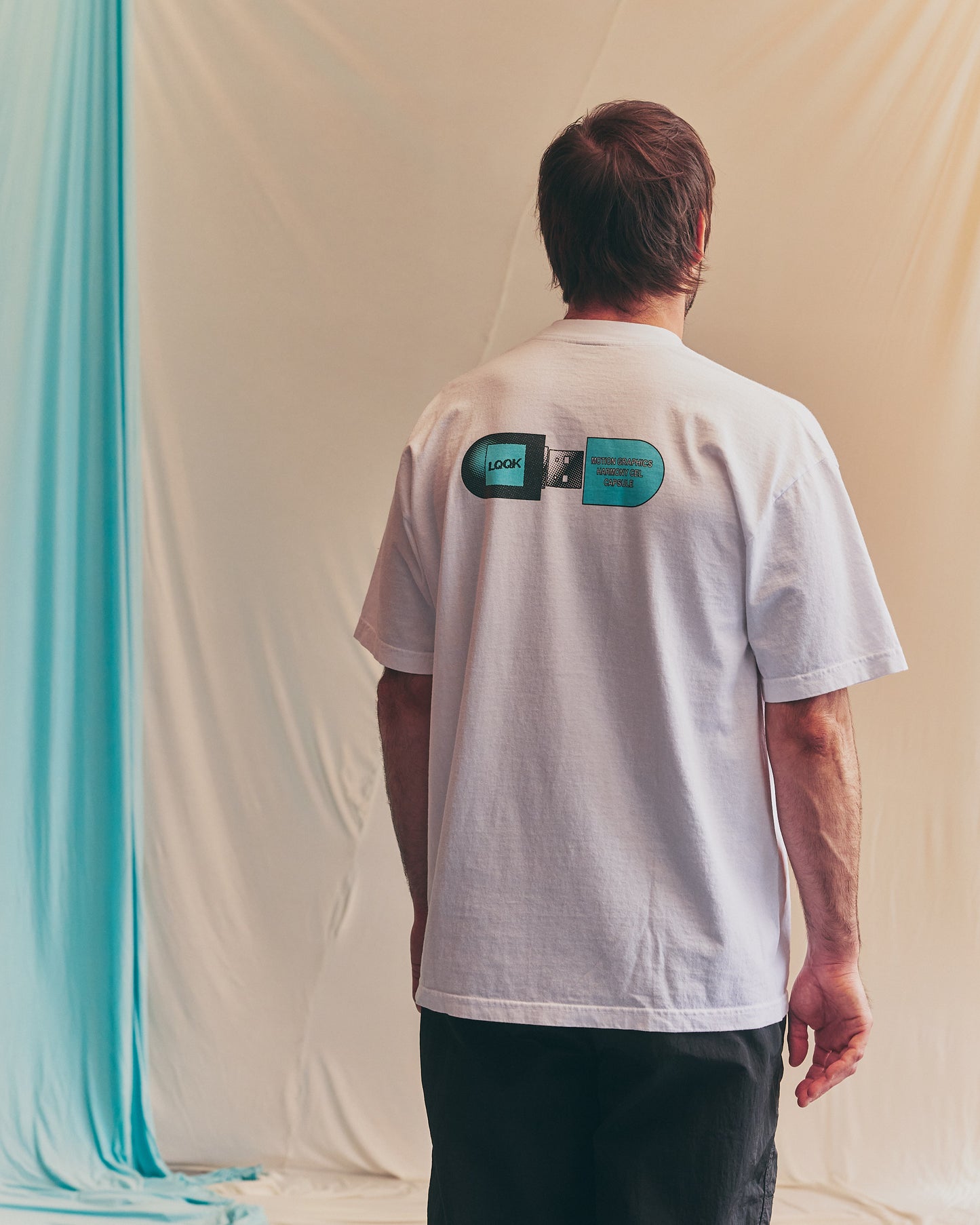LQQKSTUDIO｜MOTION GRAPHICS HARMONY CEL MIX S/S #2｜WHITE