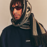 LQQKSTUDIO｜KNIT SCARF｜NAVY