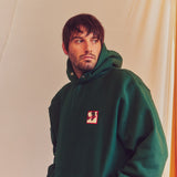 LQQKSTUDIO｜SIGNATURE SNAP FLEECE HOODIE｜FOREST GREEN
