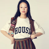 ISNESS MUSIC｜HOUSE FLOCKY PRINT T-SHIRT｜WHITE