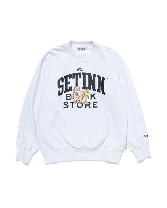SETINN｜STN Bookstore Crew Sweat｜ASH