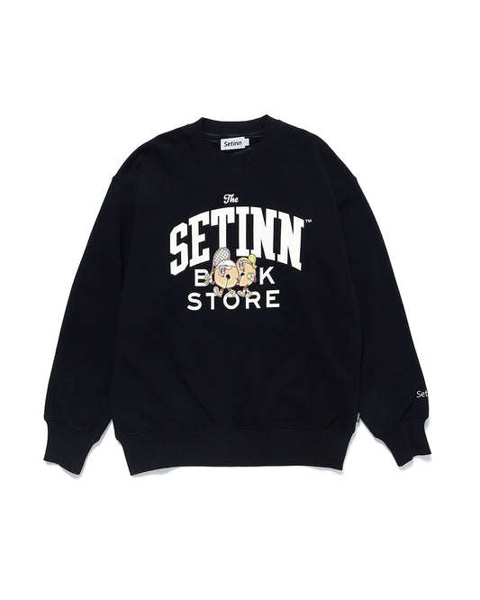 SETINN｜STN Bookstore Crew Sweat｜BLACK