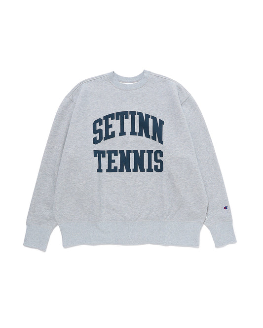 SETINN｜Champion STN TENNIS Crew Sweat｜ASH