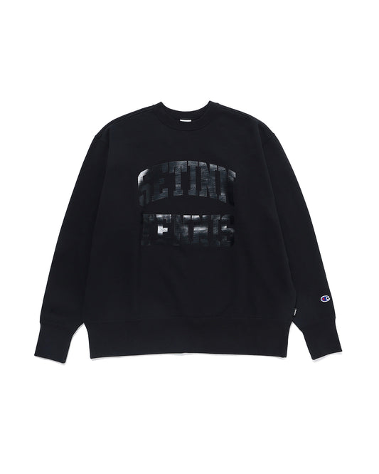 SETINN｜Champion STN TENNIS Crew Sweat｜BLACK