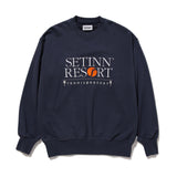 SETINN｜STN Resort Crew Sweat｜FADE NAVY