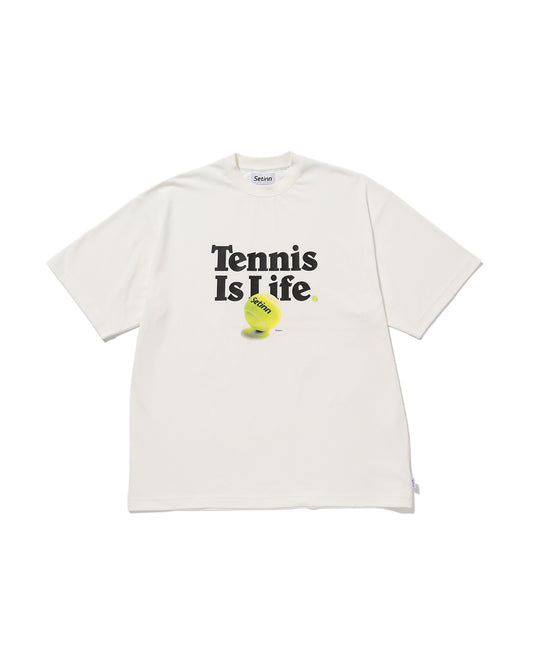 SETINN|Tennis Is Life Tee|WHITE