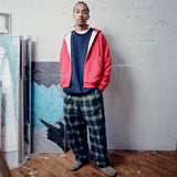 PORTANCE｜SHAGGY PLAID LOUNGE PT｜GRN CHK