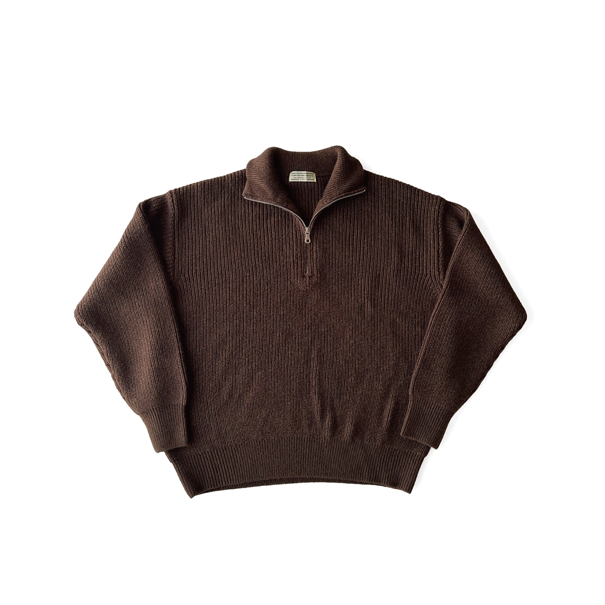 トップス comfortable reason COMFORTABLE REASON｜Harf Zip Knit ｜BLOWN – Origin Store