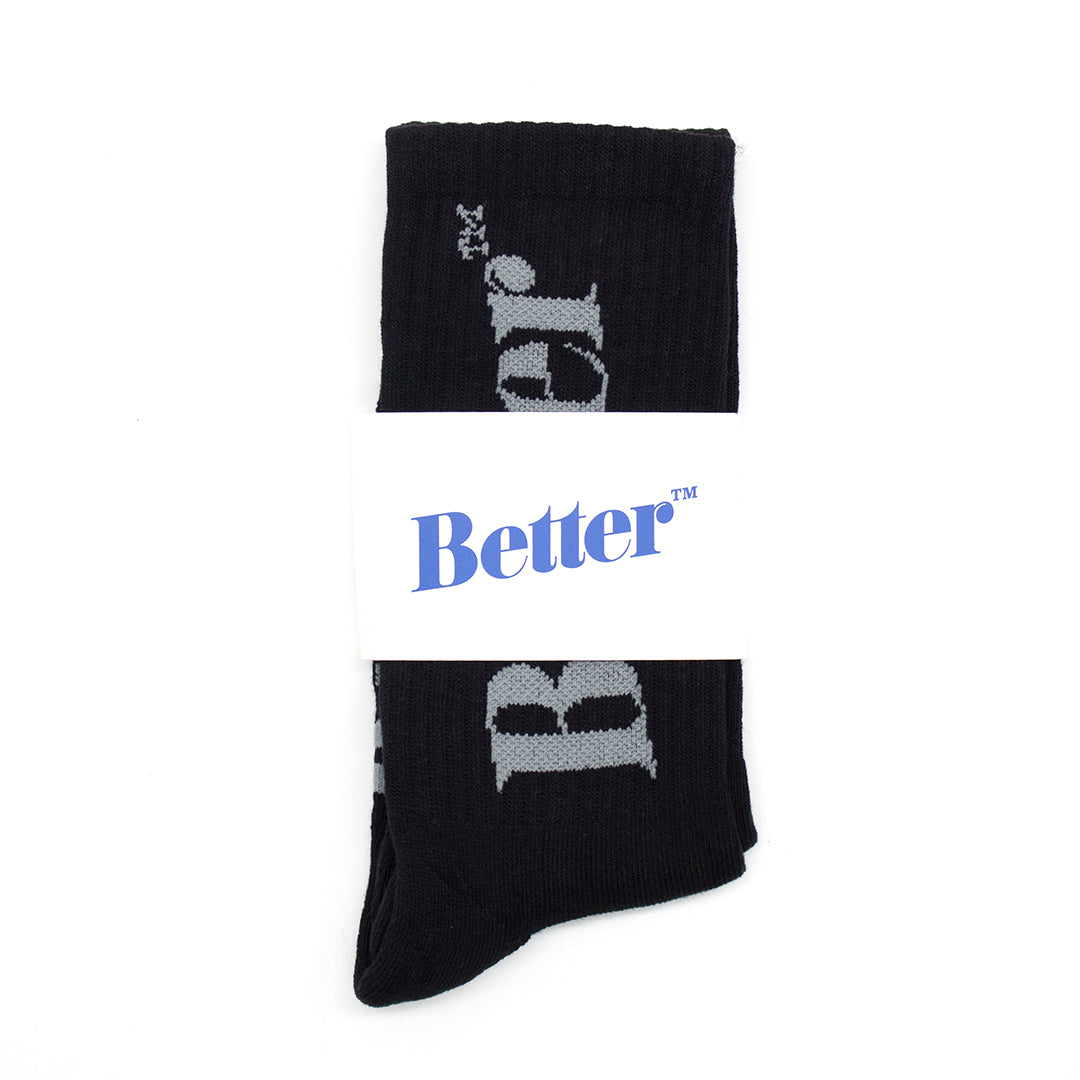 BETTER GIFT SHOP｜Standard Logo Sock｜BLACK