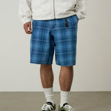 GRAMICCI｜LAGOON SHORT DENIM PLAID｜INDIGO CHECKERED