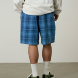 GRAMICCI｜LAGOON SHORT DENIM PLAID｜INDIGO CHECKERED