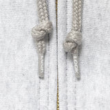 LQQKSTUDIO｜SIGNATURE FLEECE ZIP HOODIE｜ASH　