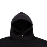 LQQKSTUDIO｜SIGNATURE SNAP FLEECE HOODIE｜BLACK