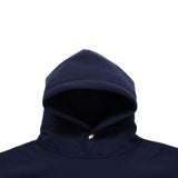 LQQKSTUDIO｜SIGNATURE SNAP FLEECE HOODIE｜NAVY