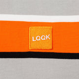 LQQKSTUDIO｜L/S RUGBY WEIGHT BORDER TEE BOX LOGO｜ORANGE