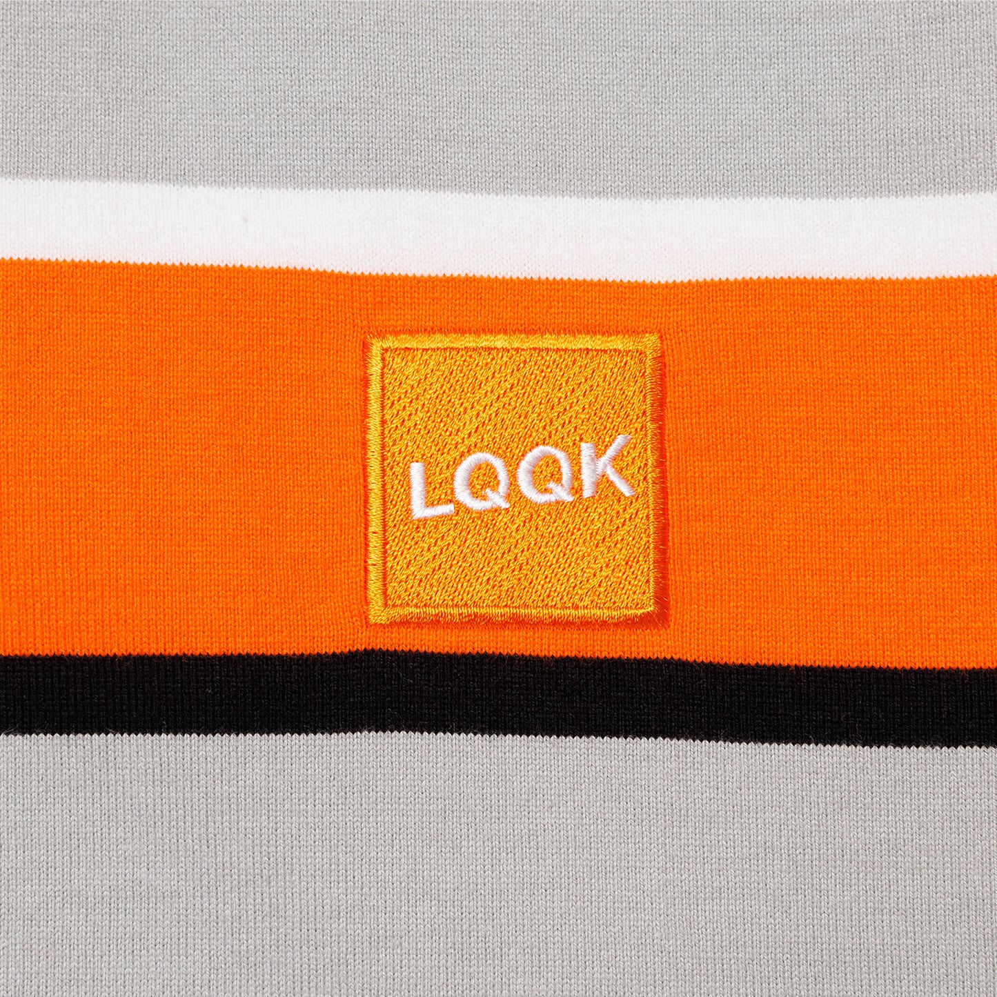 LQQKSTUDIO｜L/S RUGBY WEIGHT BORDER TEE BOX LOGO｜ORANGE