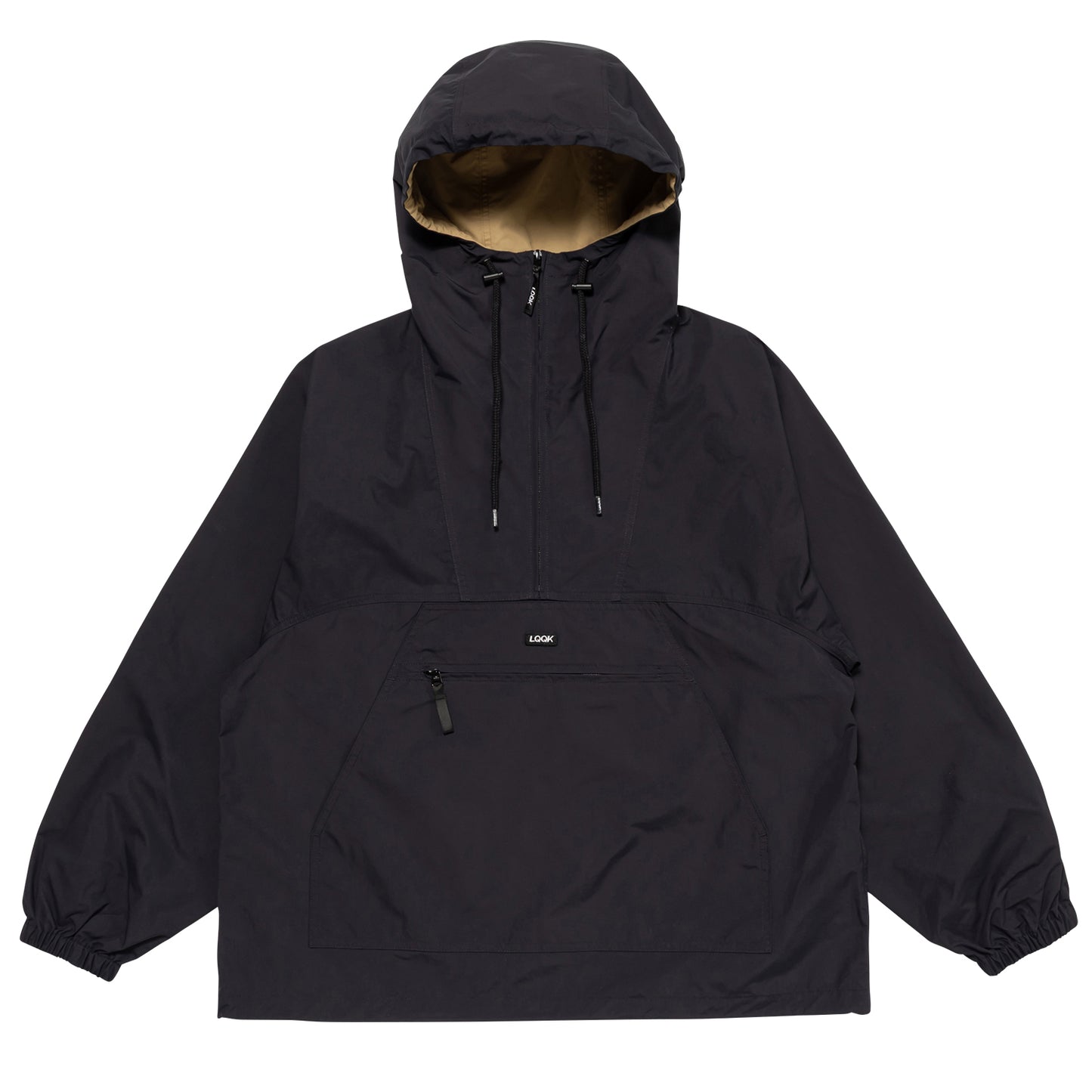 LQQKSTUDIO｜NYLON ANORAK HOODIE｜BLACK