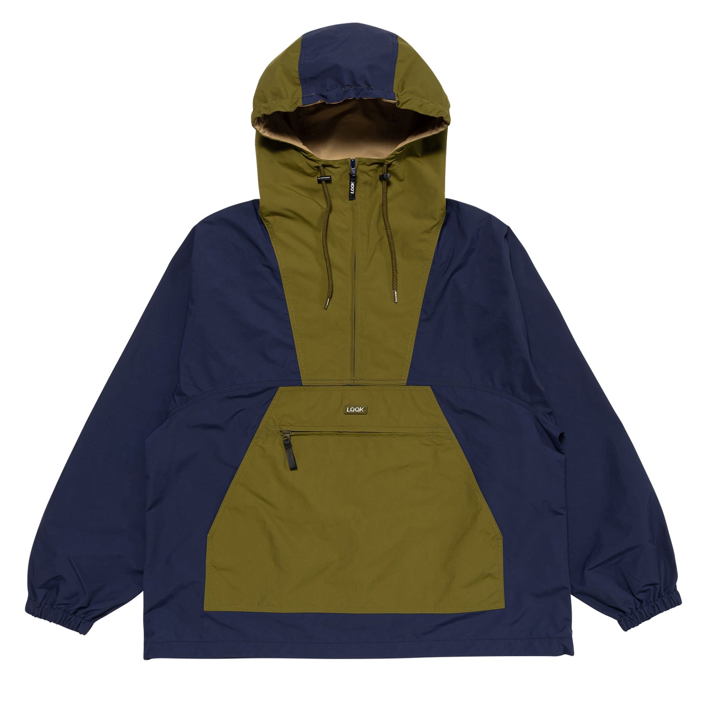LQQKSTUDIO｜NYLON ANORAK HOODIE｜NAVY GREEN