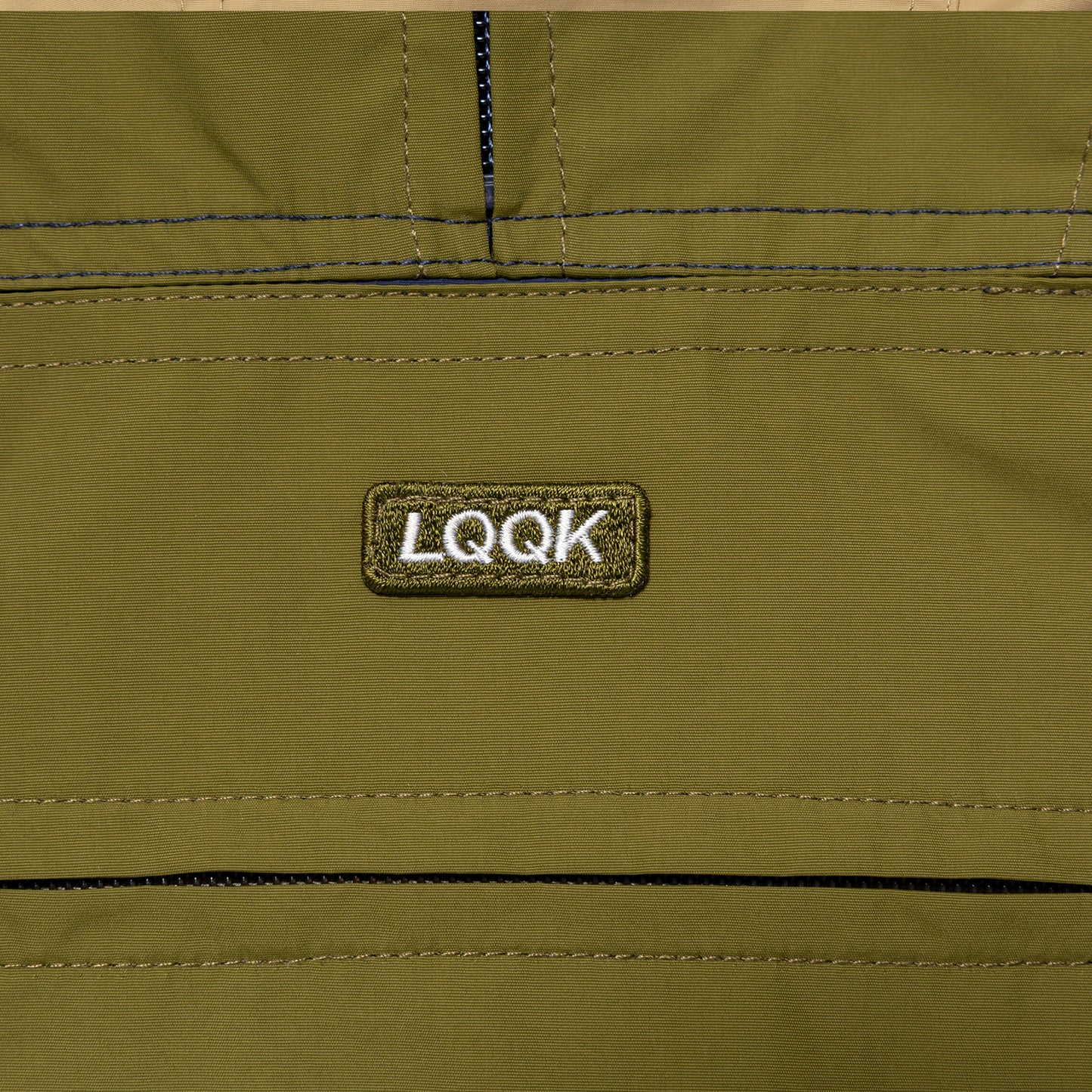 LQQKSTUDIO｜NYLON ANORAK HOODIE｜NAVY GREEN