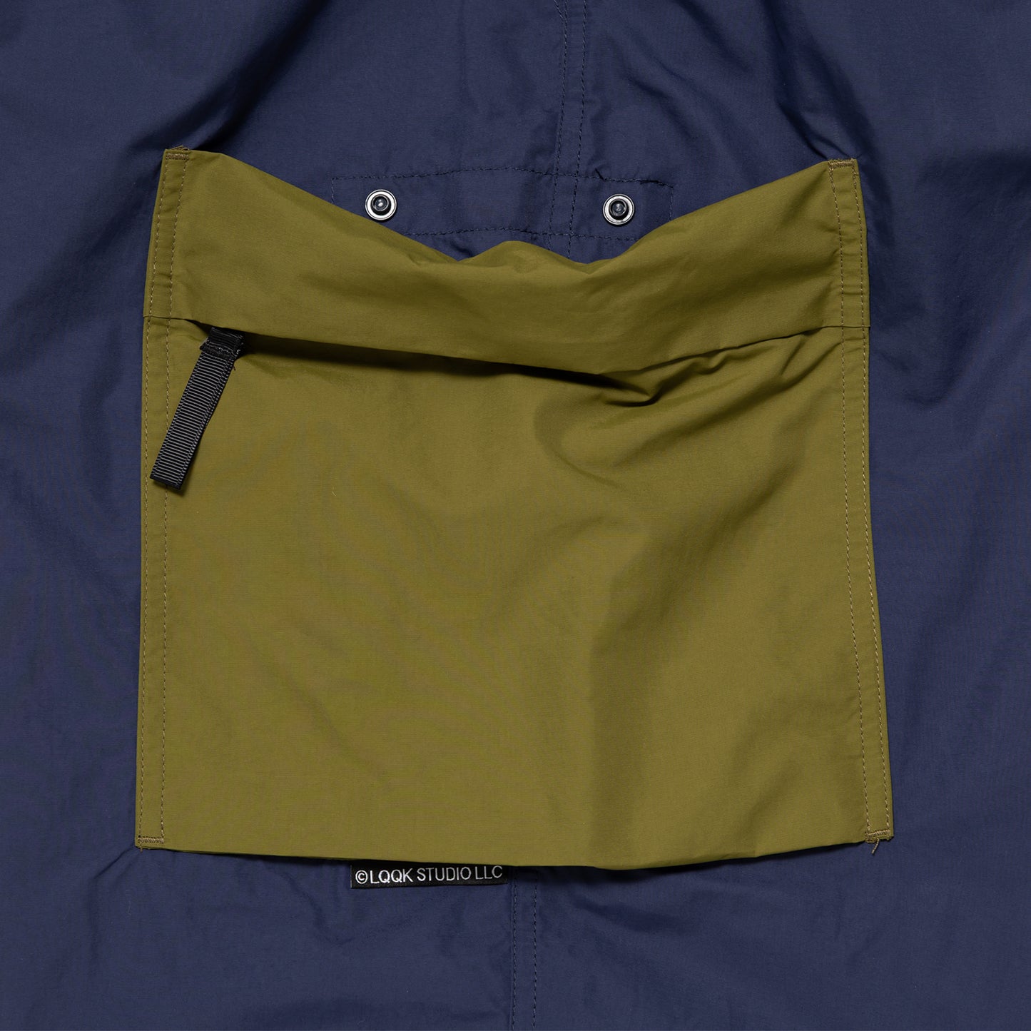 LQQKSTUDIO｜NYLON CARGO PANTS｜NAVY GREEN