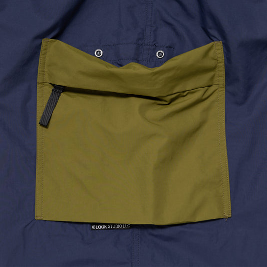LQQKSTUDIO｜NYLON CARGO PANTS｜NAVY GREEN