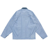 LQQK STUDIO｜EMBOSSED DENIM JACKET｜LIGHT BLUE