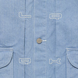 LQQK STUDIO｜EMBOSSED DENIM JACKET｜LIGHT BLUE