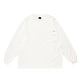 LQQK STUDIO｜L/S RUGBY WEIGHT POCKET TEE｜WHITE