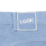 LQQK STUDIO｜EMBOSSED 5 POCKET DENIM PANTS｜LIGHT BLUE
