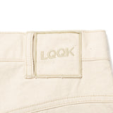 LQQK STUDIO｜EMBOSSED 5 POCKET DENIM PANTS｜NATURAL