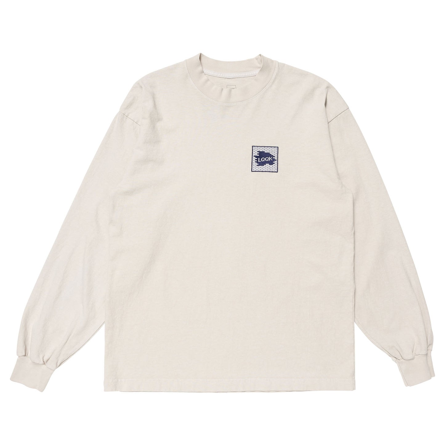 LQQKSTUDIO｜LONGSLEEVE BRICK LOGO｜STONE