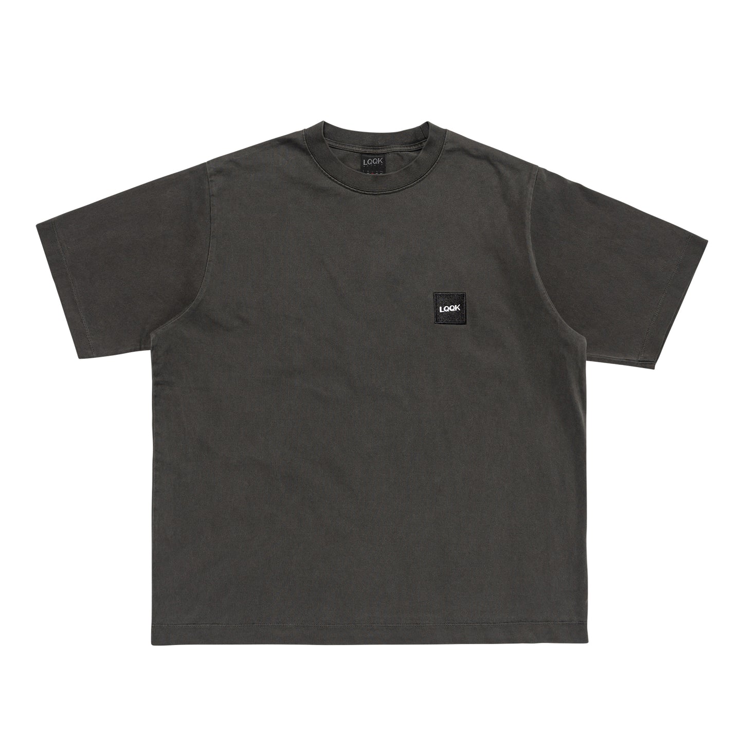 LQQKSTUDIO｜PIGMENT WASHED TEE｜WASHED BLACK