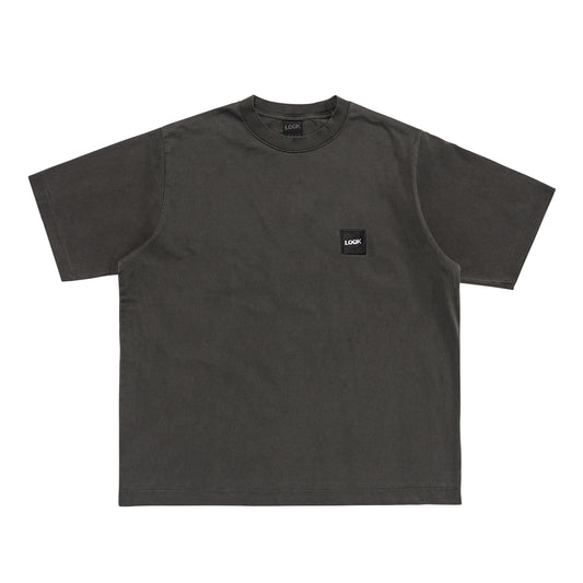 LQQKSTUDIO｜PIGMENT WASHED TEE｜WASHED BLACK