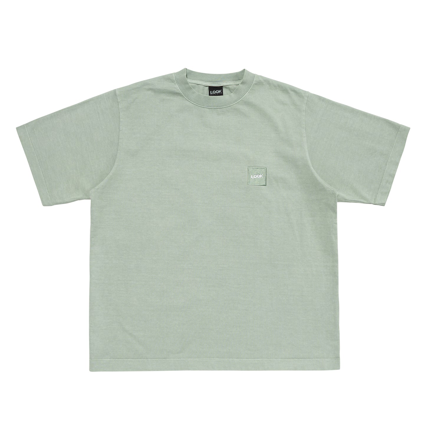 LQQKSTUDIO｜PIGMENT WASHED TEE｜WASHED GREEN