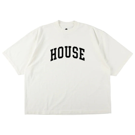 ISNESS MUSIC｜HOUSE FLOCKY PRINT T-SHIRT｜WHITE