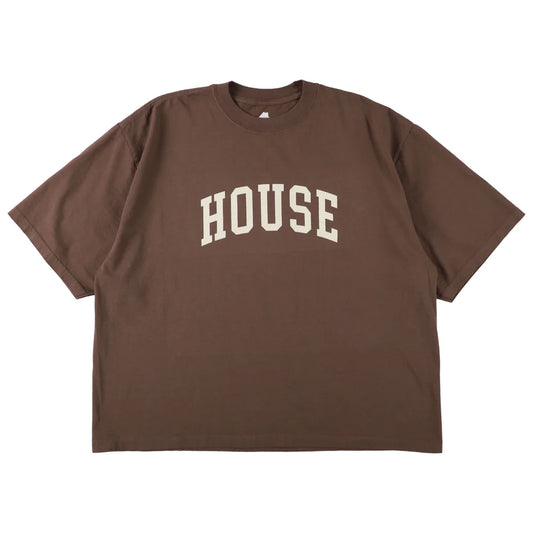 ISNESS MUSIC｜HOUSE FLOCKY PRINT T-SHIRT｜BROWN