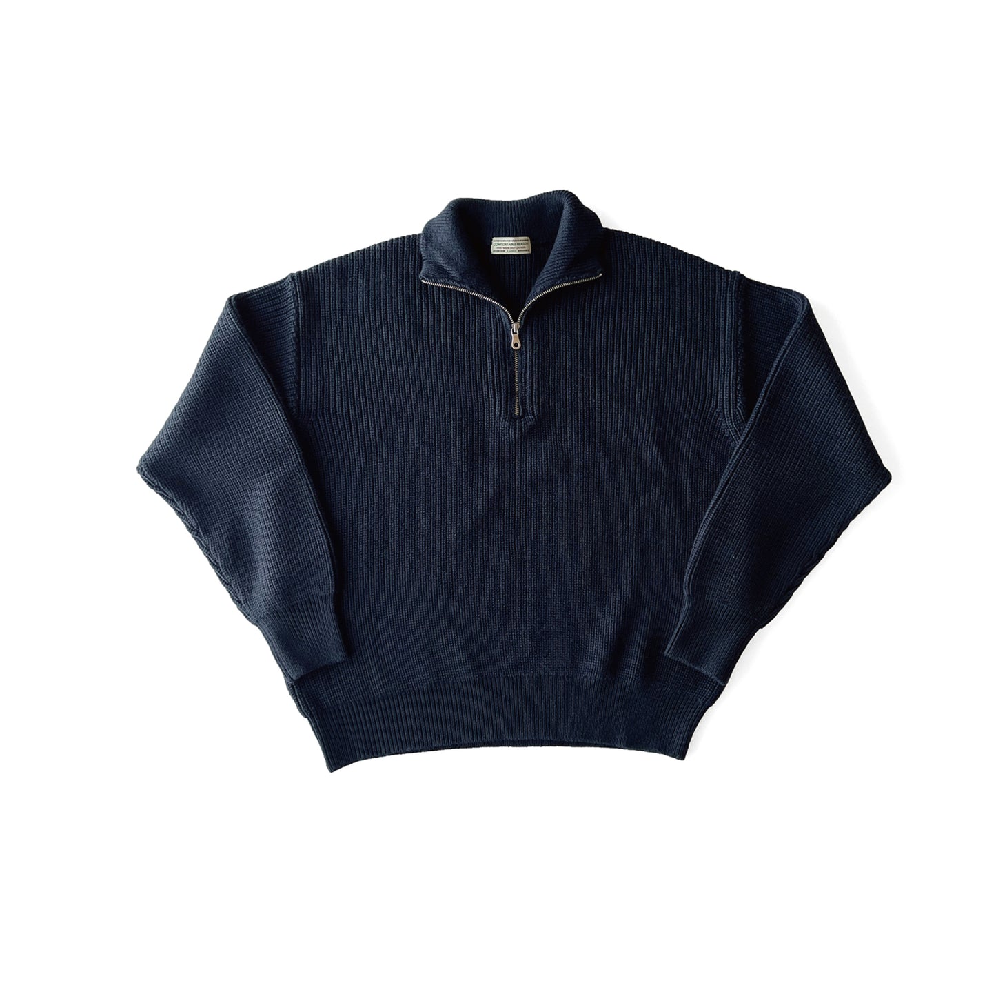 COMFORTABLE REASON｜Harf Zip Knit ｜NAVY
