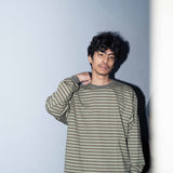 PORTANCE｜OG STRIPED L/S TEE｜OLIVE BD