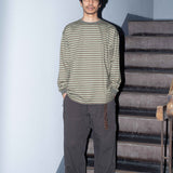 PORTANCE｜OG STRIPED L/S TEE｜OLIVE BD